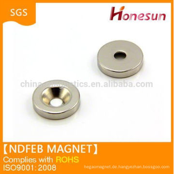 2014 permanent gesinterte Ndfeb Magnet mit Senkkopf Ringmagnet